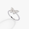 Glass Butterfly Statement Ring