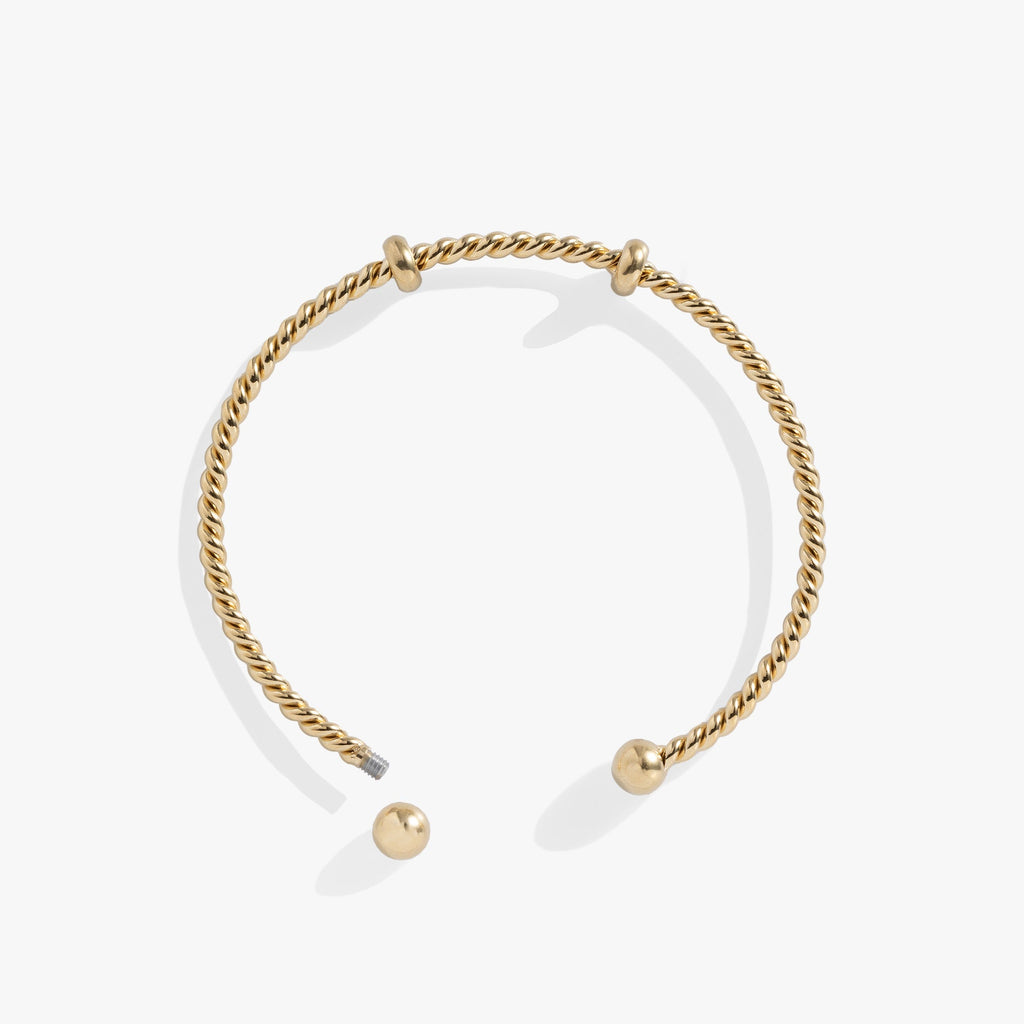 French Rope Charm Bracelet Cuff